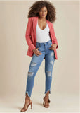 Triangle Hem Jeans Medium Wash