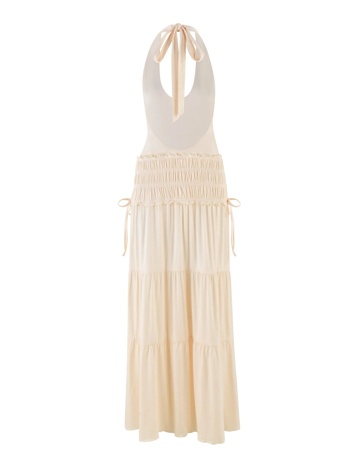 DENALI HALTER DRESS NEUTRAL BONE