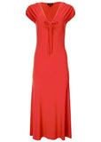 Tie Detail Maxi Dress Rococco Red
