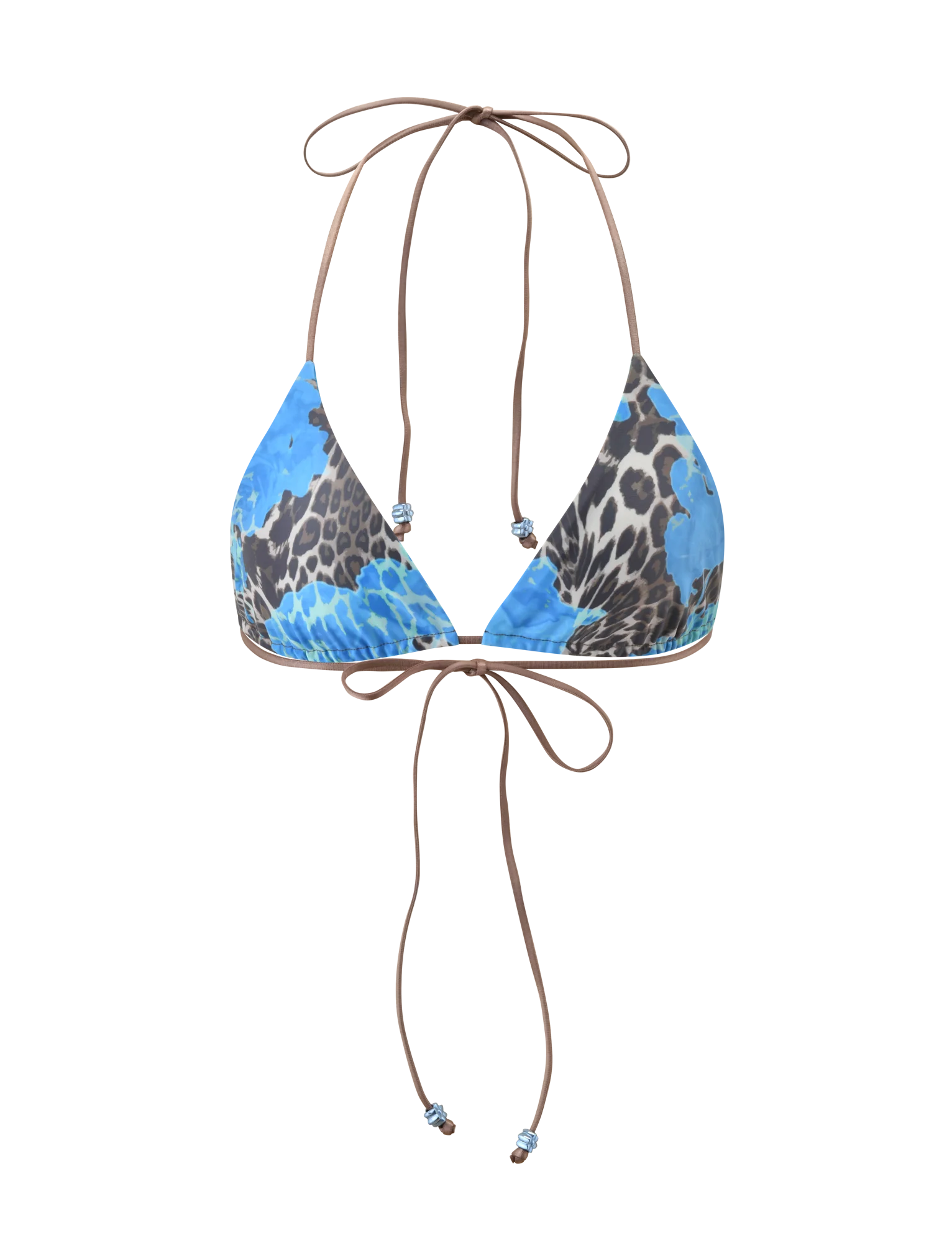 AVE BIKINI TOP BLUE LEOPARD