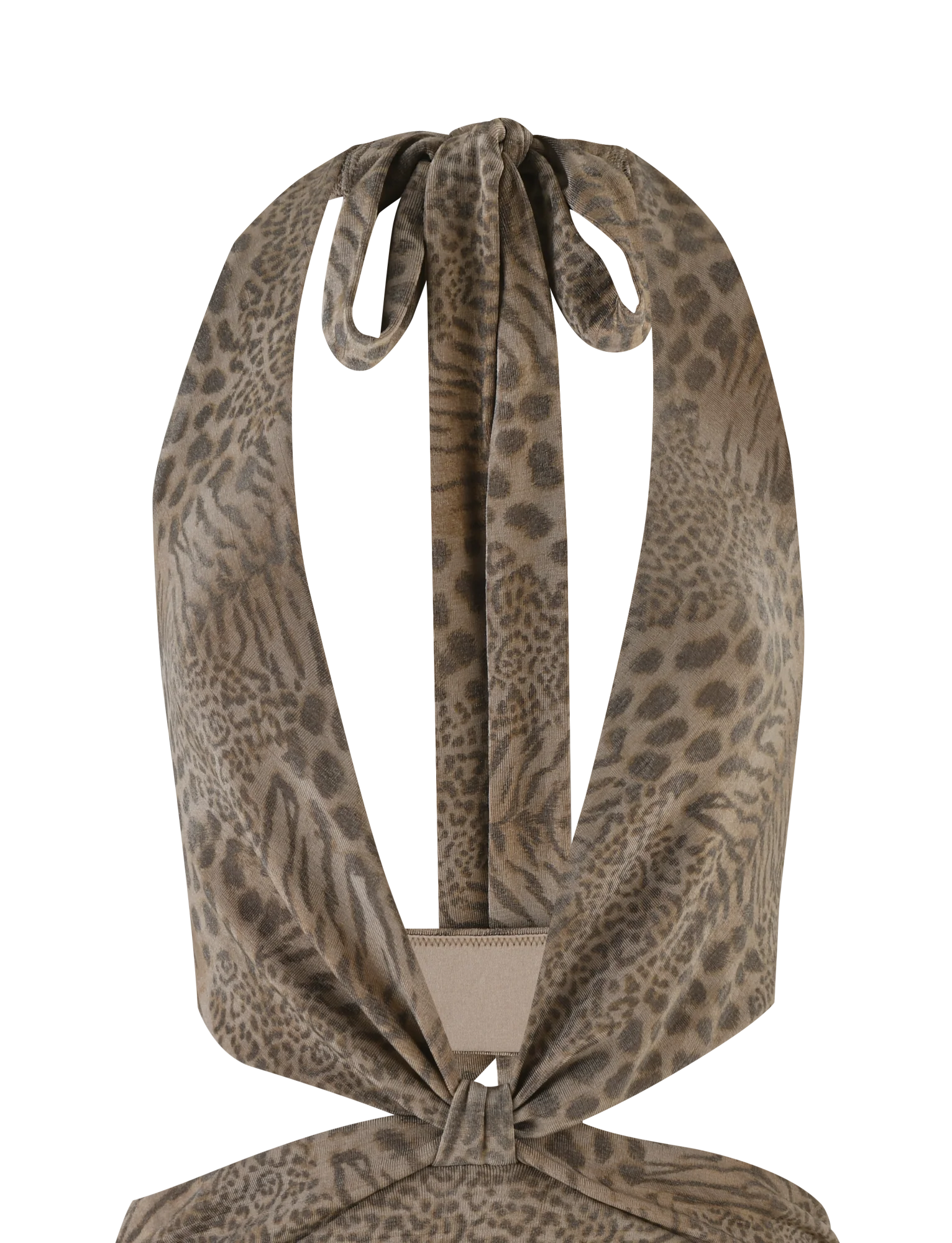 EVANGELINE MINI DRESS NEUTRAL TIGER