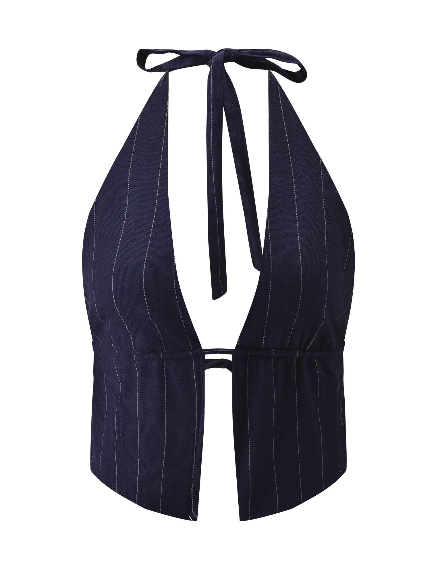 LAINEY TOP NAVY PINSTRIPE