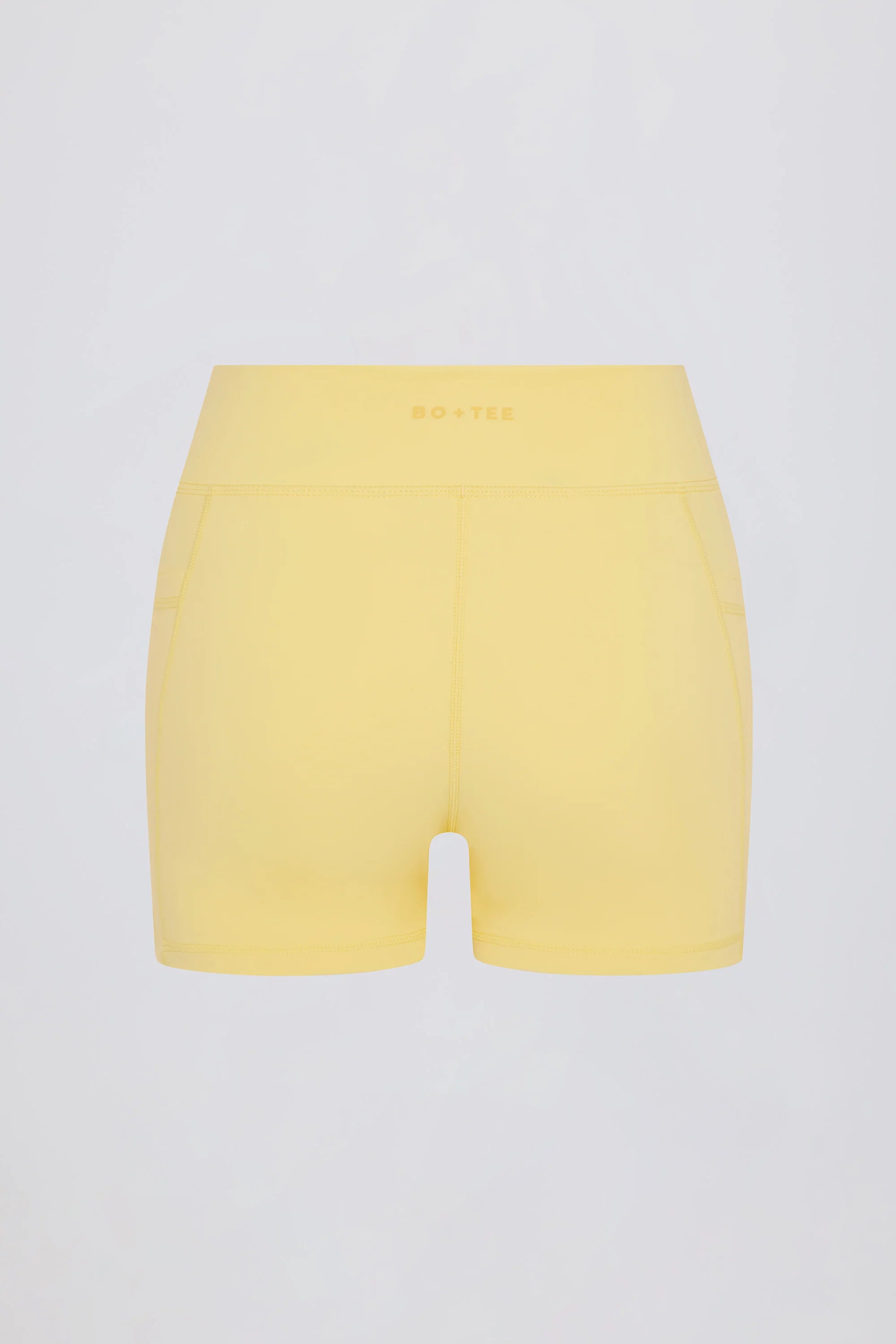 Soft Active Pocket V Waist Mini Shorts in Lemon