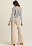 V Neck Sweater Medium Heather Grey