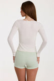ButterCloud Tie Front Top in Coconut