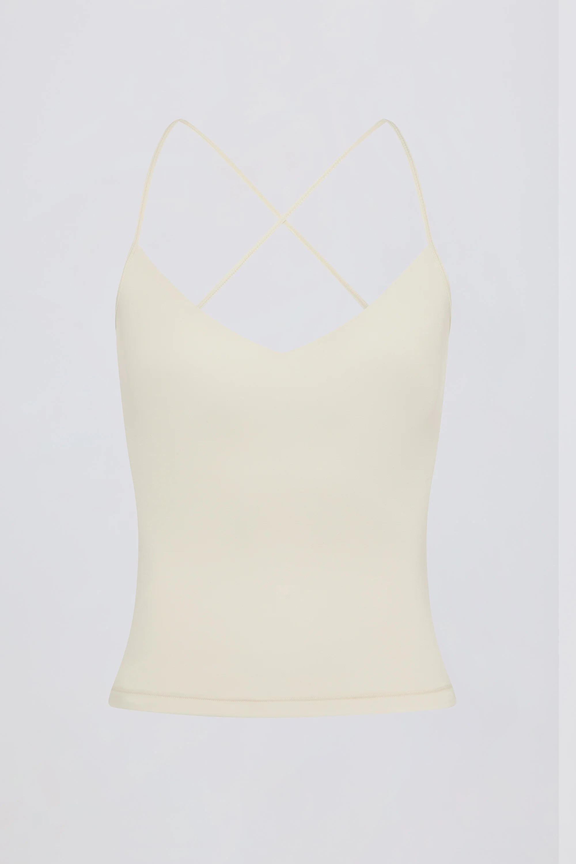Cross Back Tank Top in Cream