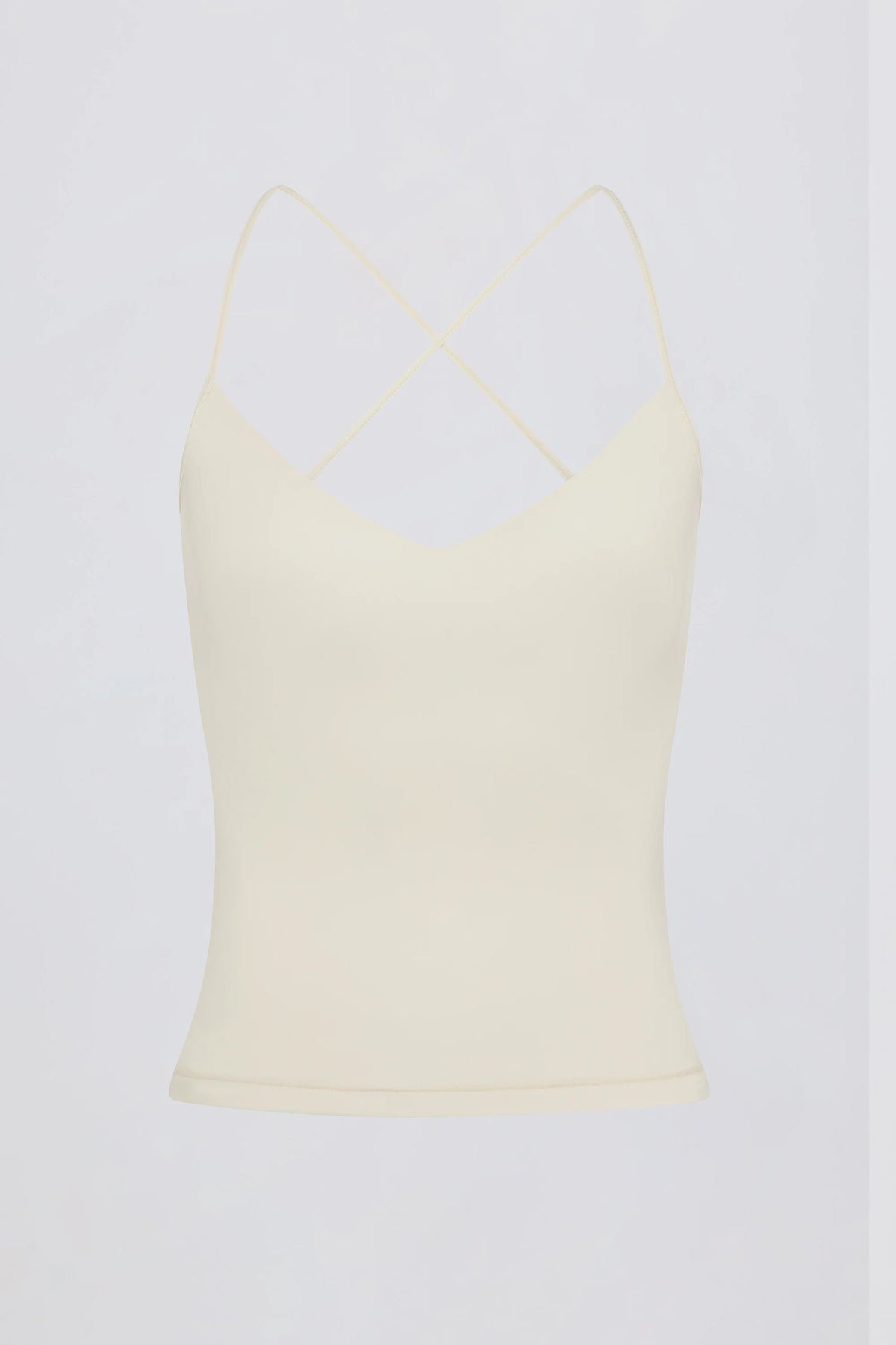 Cross Back Tank Top in Cream