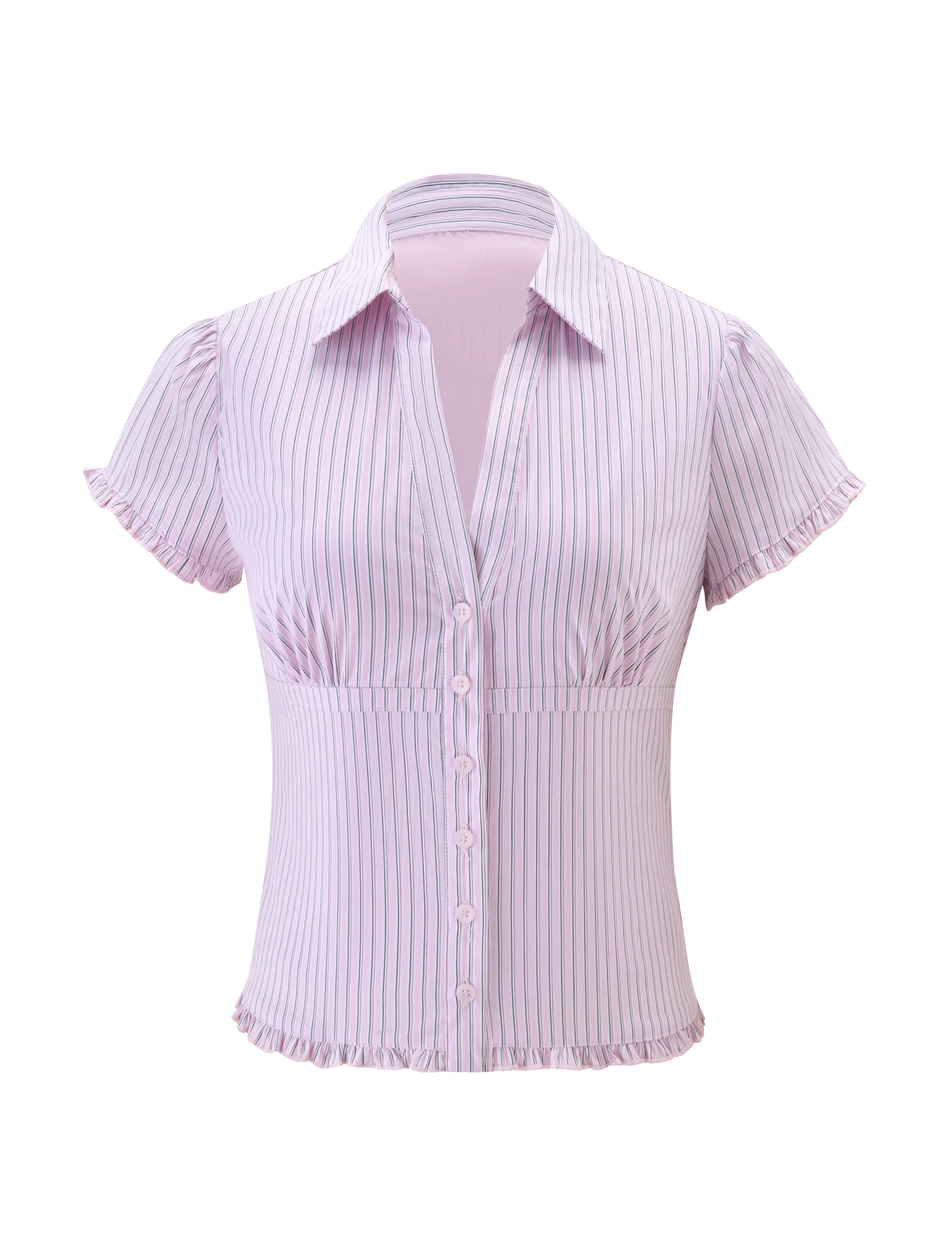 VALERIE SHORT SLEEVE SHIRT PINK STRIPE