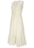 Sleeveless Eyelet Midi Off White