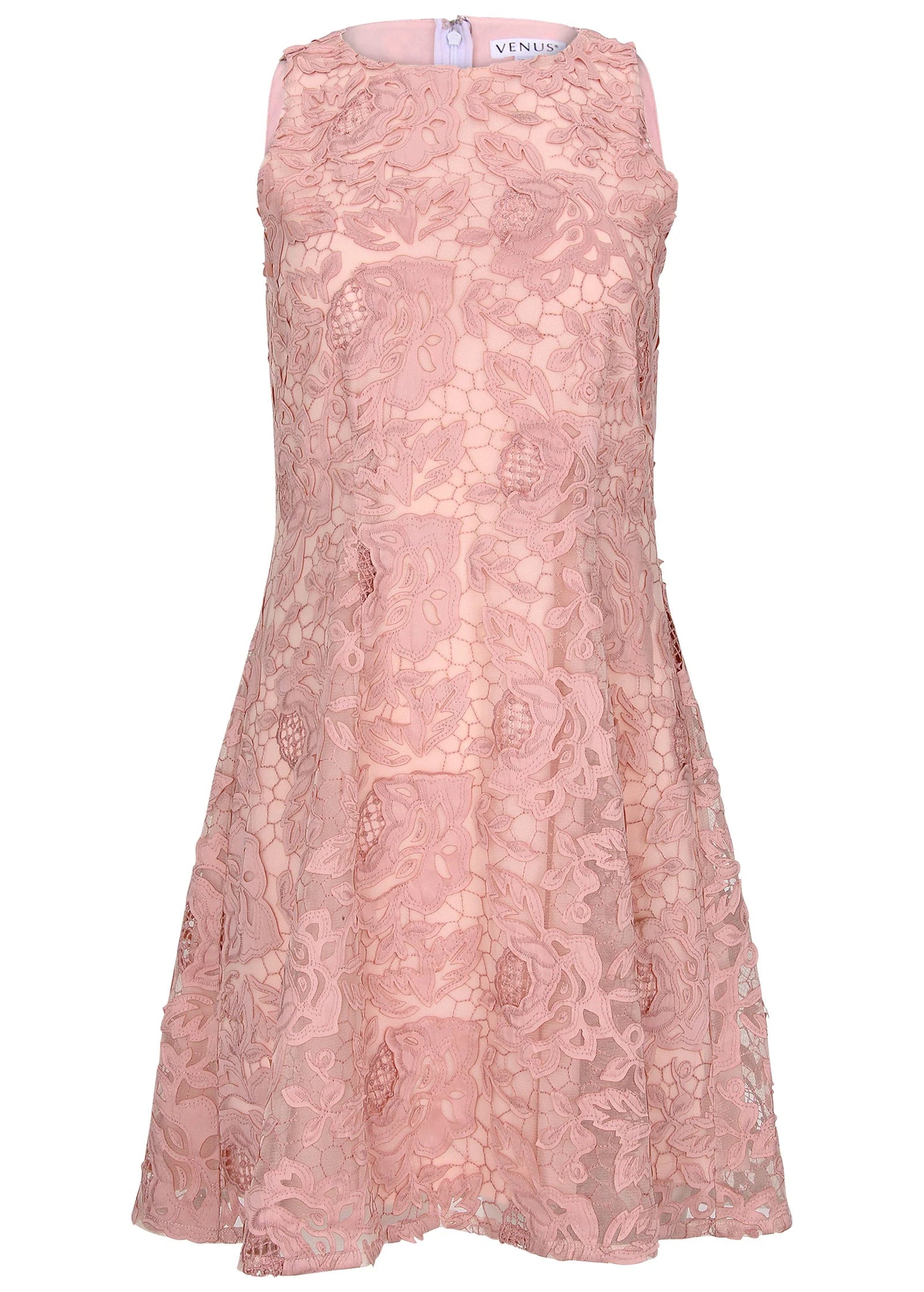 Lace Mini Dress Evening Sand