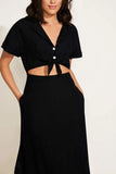 Playa Cut Out Dress Black EcoLinen