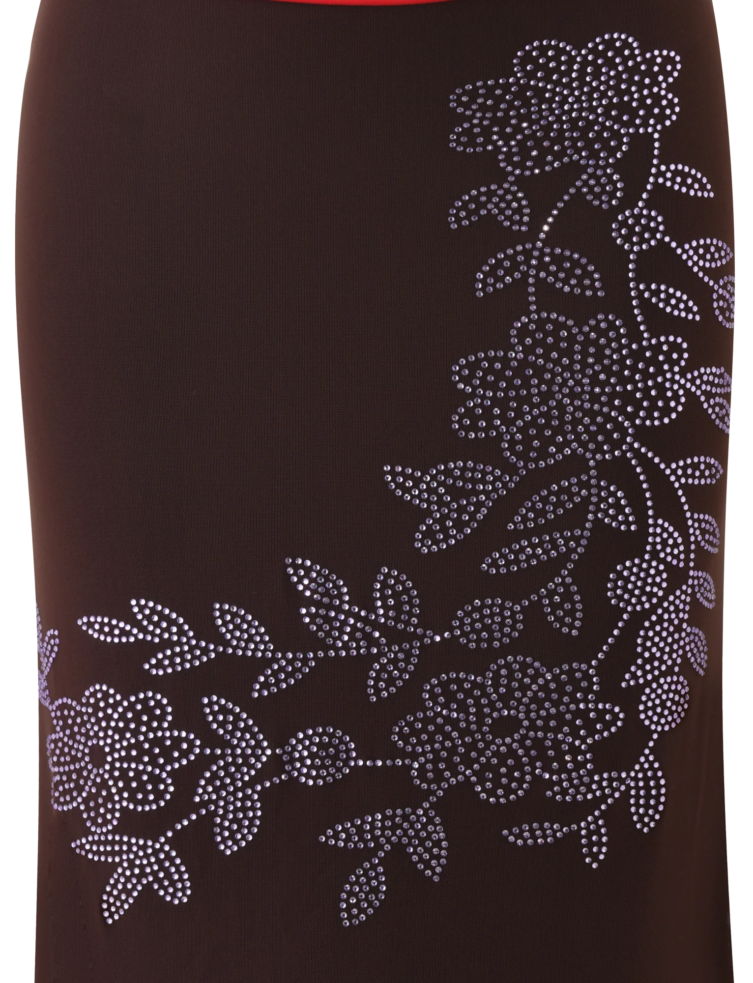 SERAH DIAMANTE MIDI SKIRT CHOCOLATE