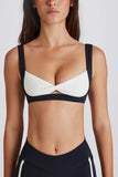 Soft Active Twist Front Sports Bra in Black