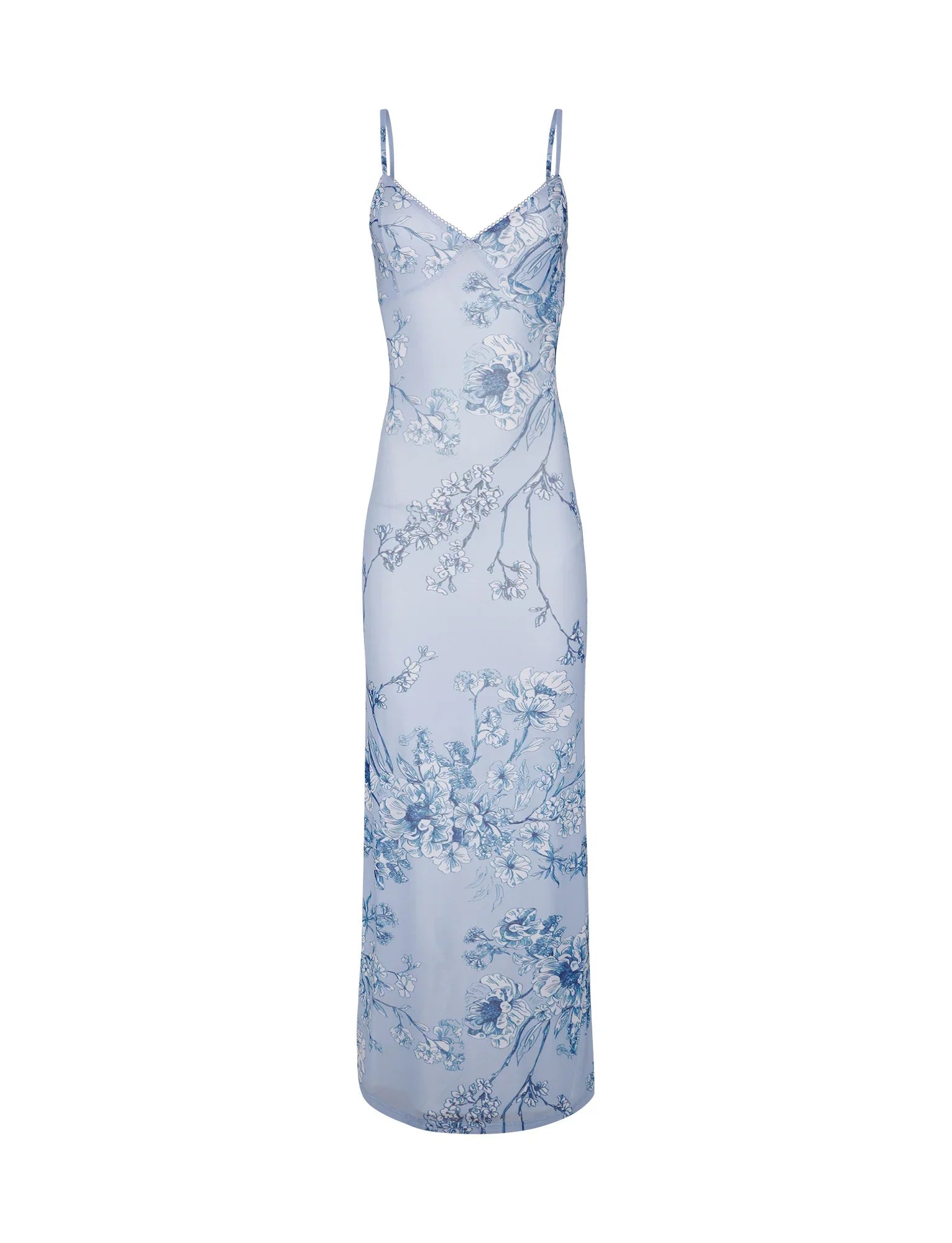 JULIANNA DRESS BLUE FLORAL CERAMIC FLORAL