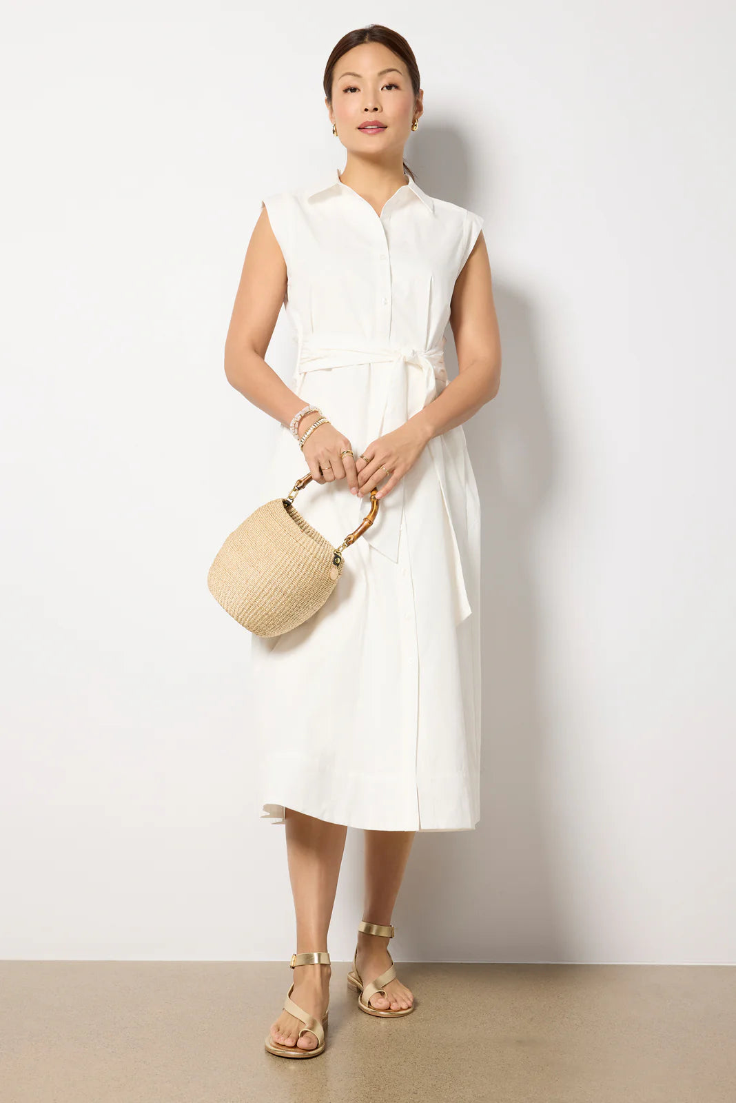 Perry Tie Waist Shirt Dress