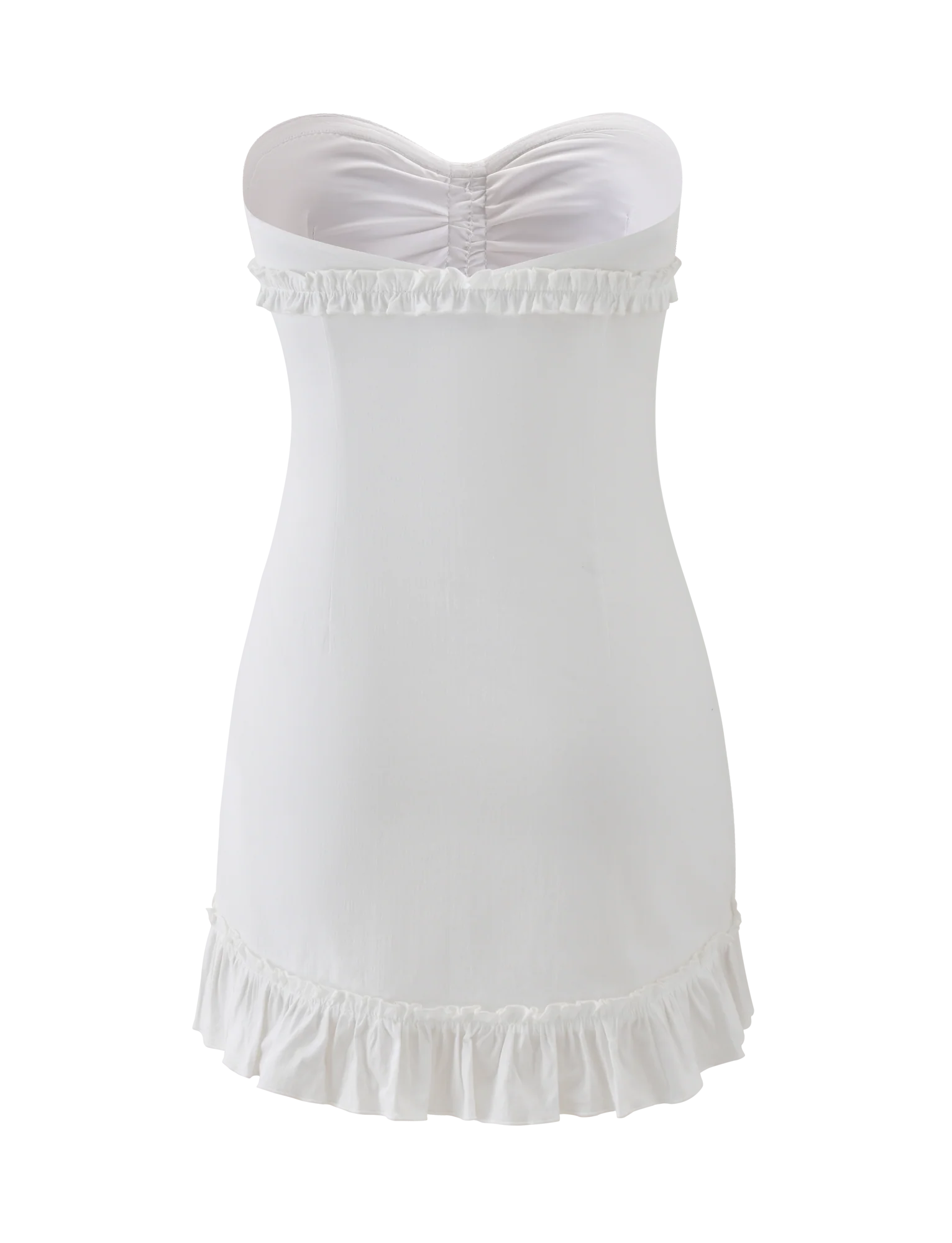 KITTIE STRAPLESS DRESS WHITE