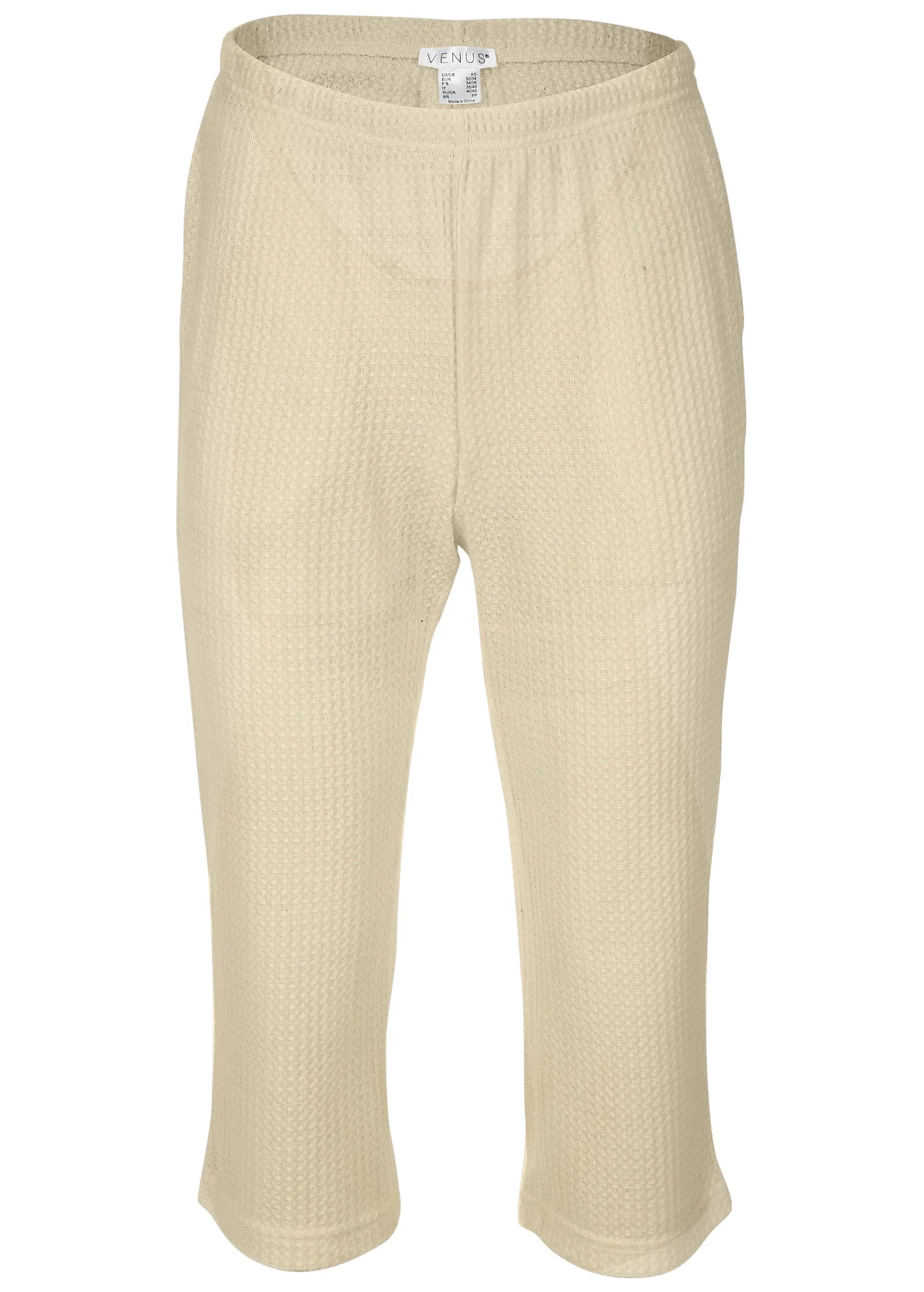Cozy Waffle Crop Pant Oatmeal