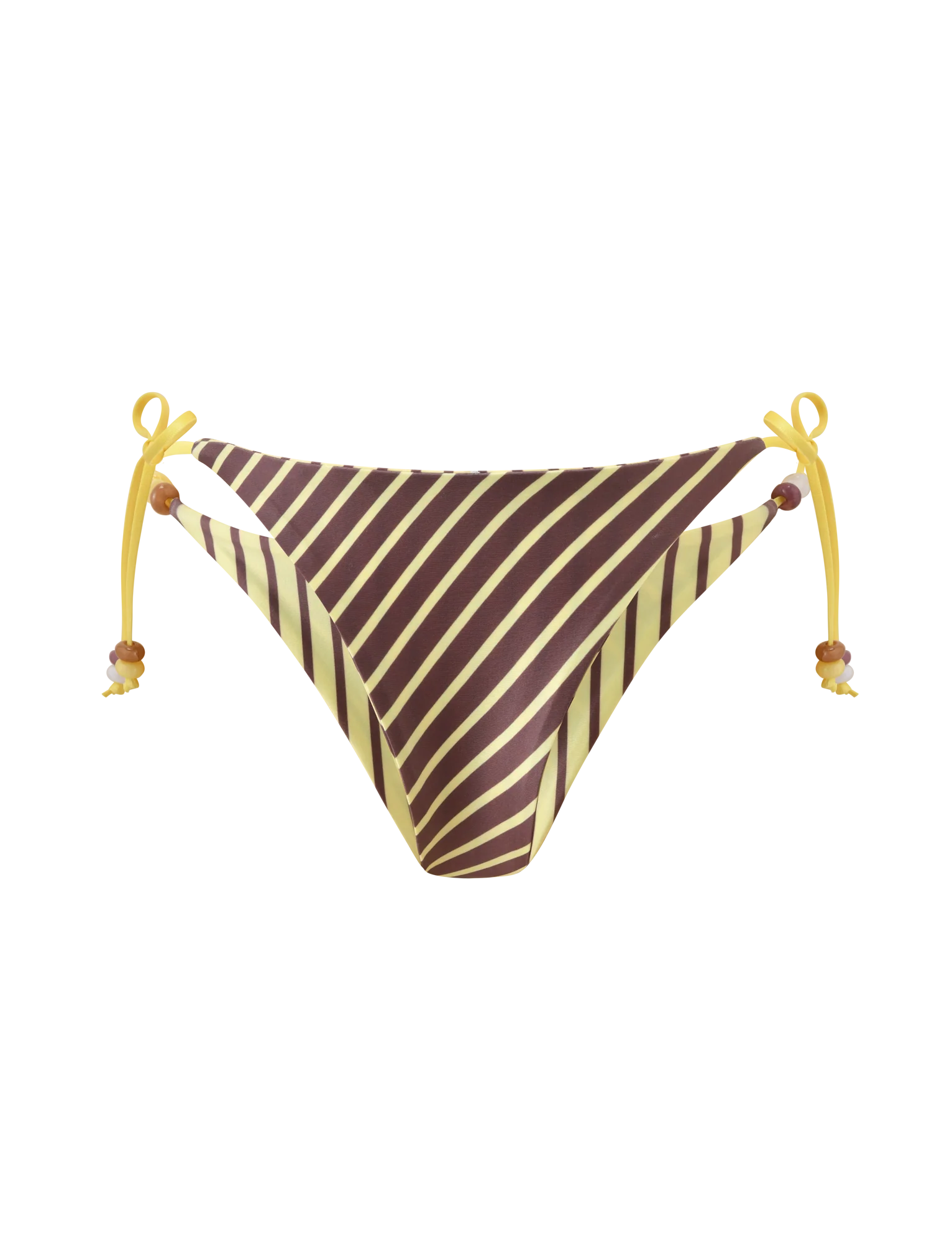 FINLEA REVERSIBLE BIKINI BOTTOM BROWN AND YELLOW STRIPE