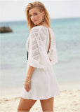 Crochet Coverup Dress Cream