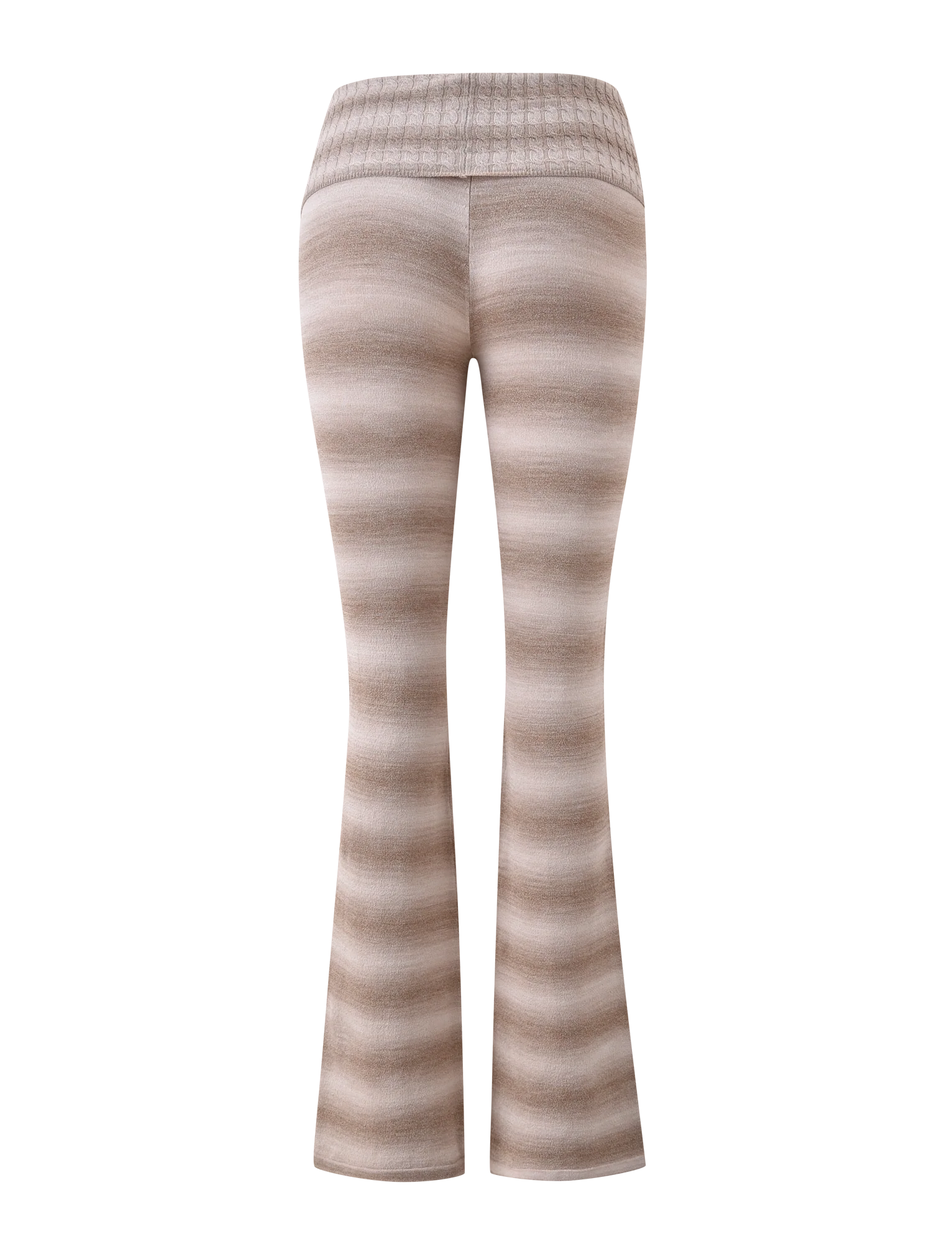MARISSA FOLDOVER KNIT PANT TAUPE OMBRE STRIPE