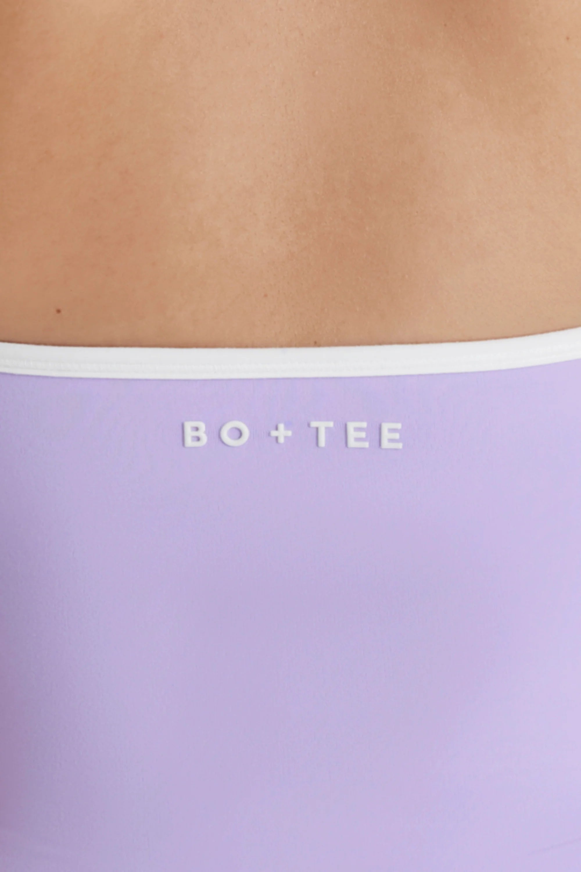 Soft Active V Neck Halterneck Top in Lilac