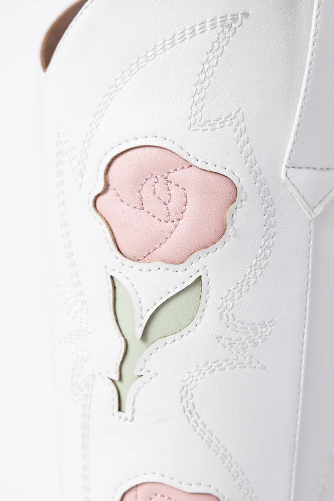 Willa Rose White Cowboy Boots FINAL SALE