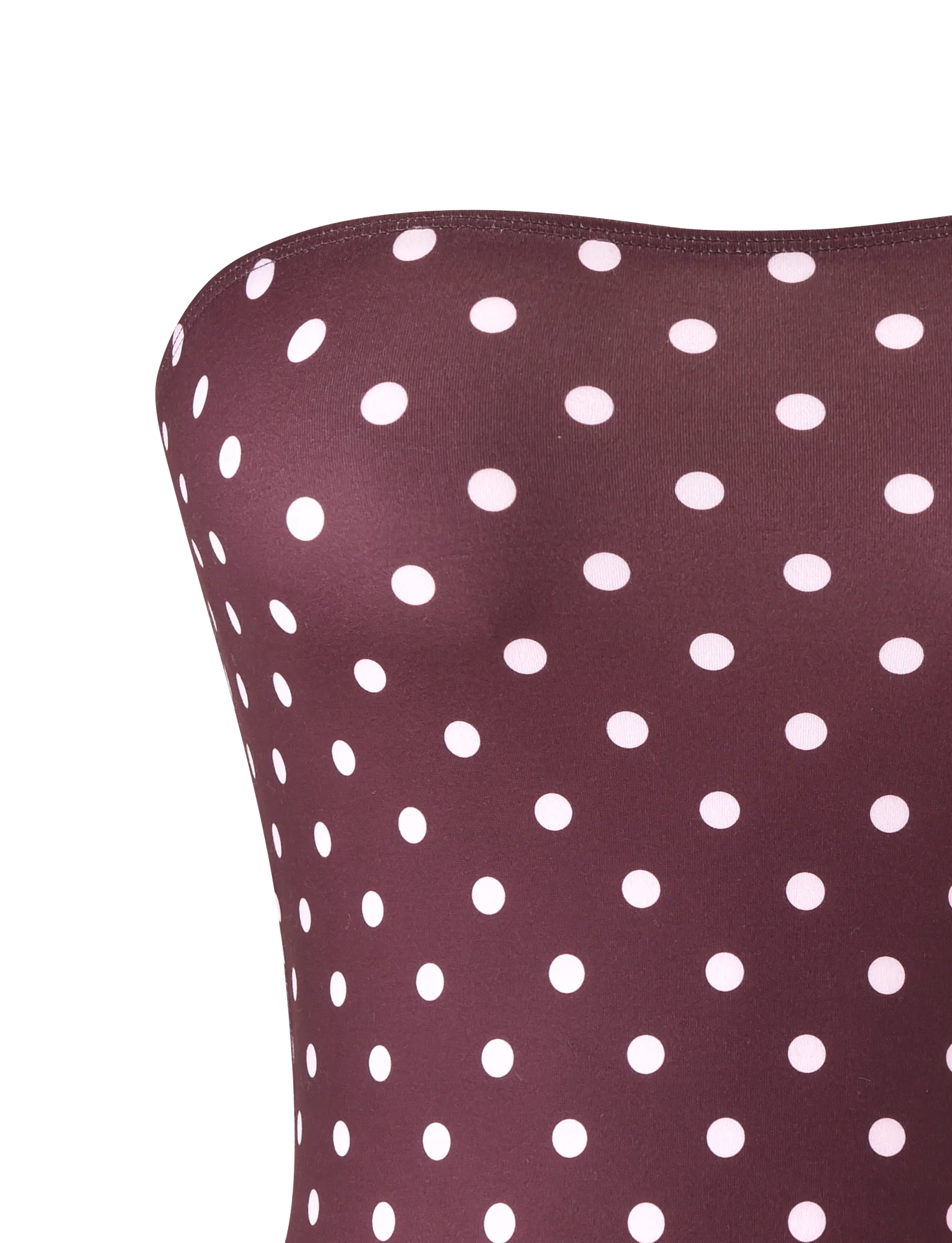VALI POLKA DOT TOP CHOCOLATE PINK DOT