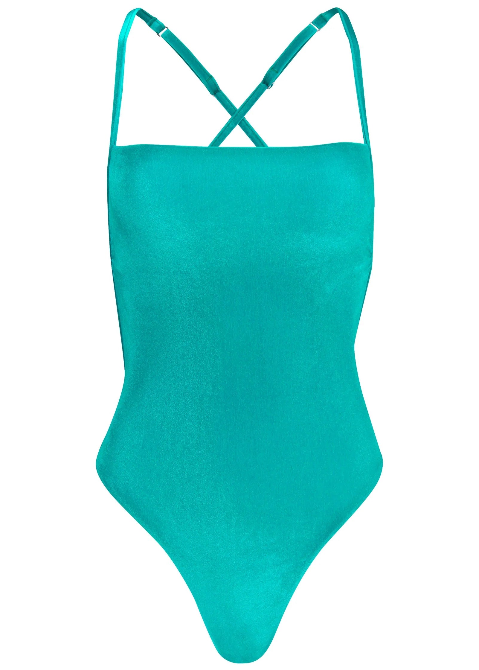 Velvet Low Back One Piece Teal