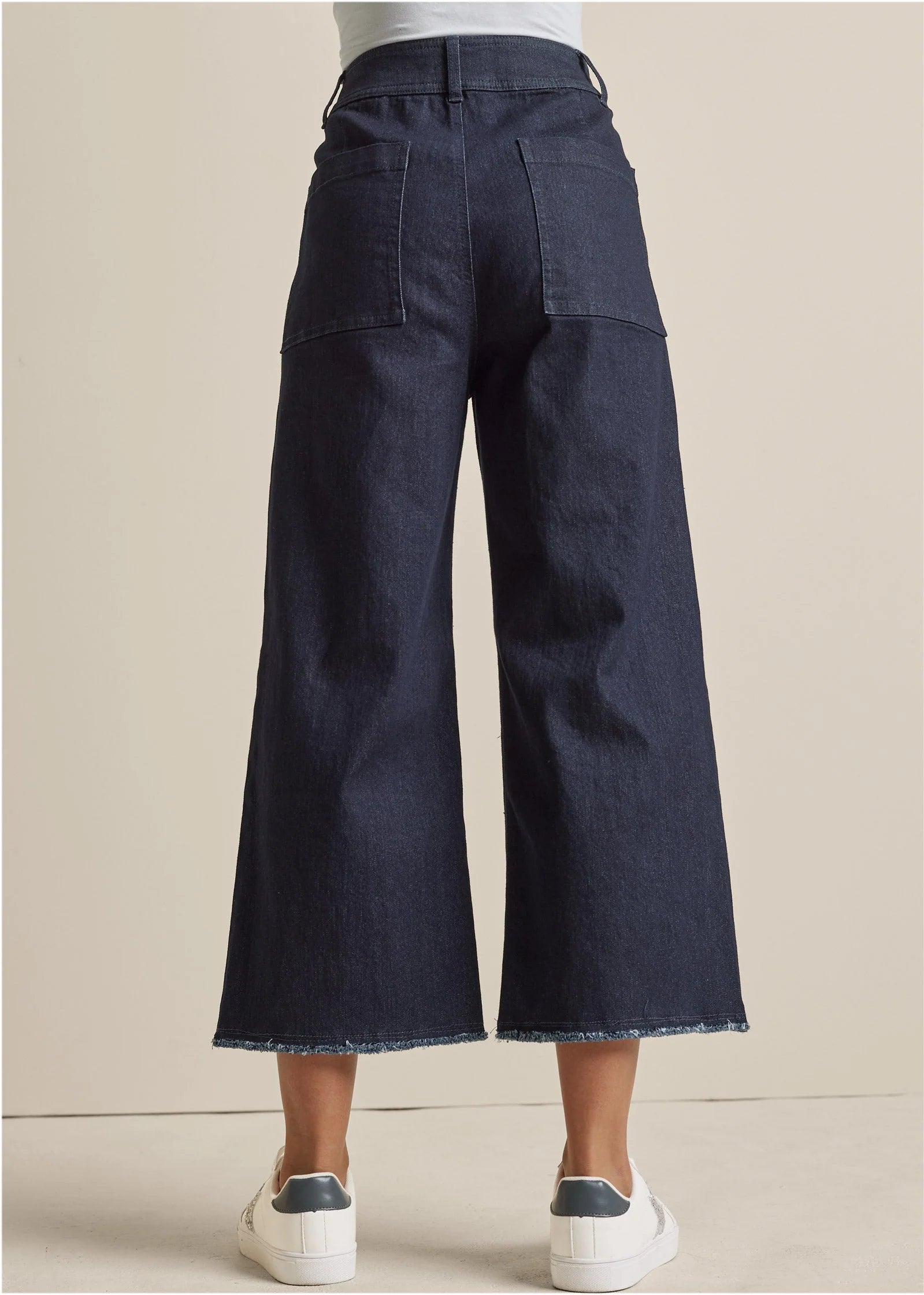 High Rise Wide Leg Jeans Dark Wash