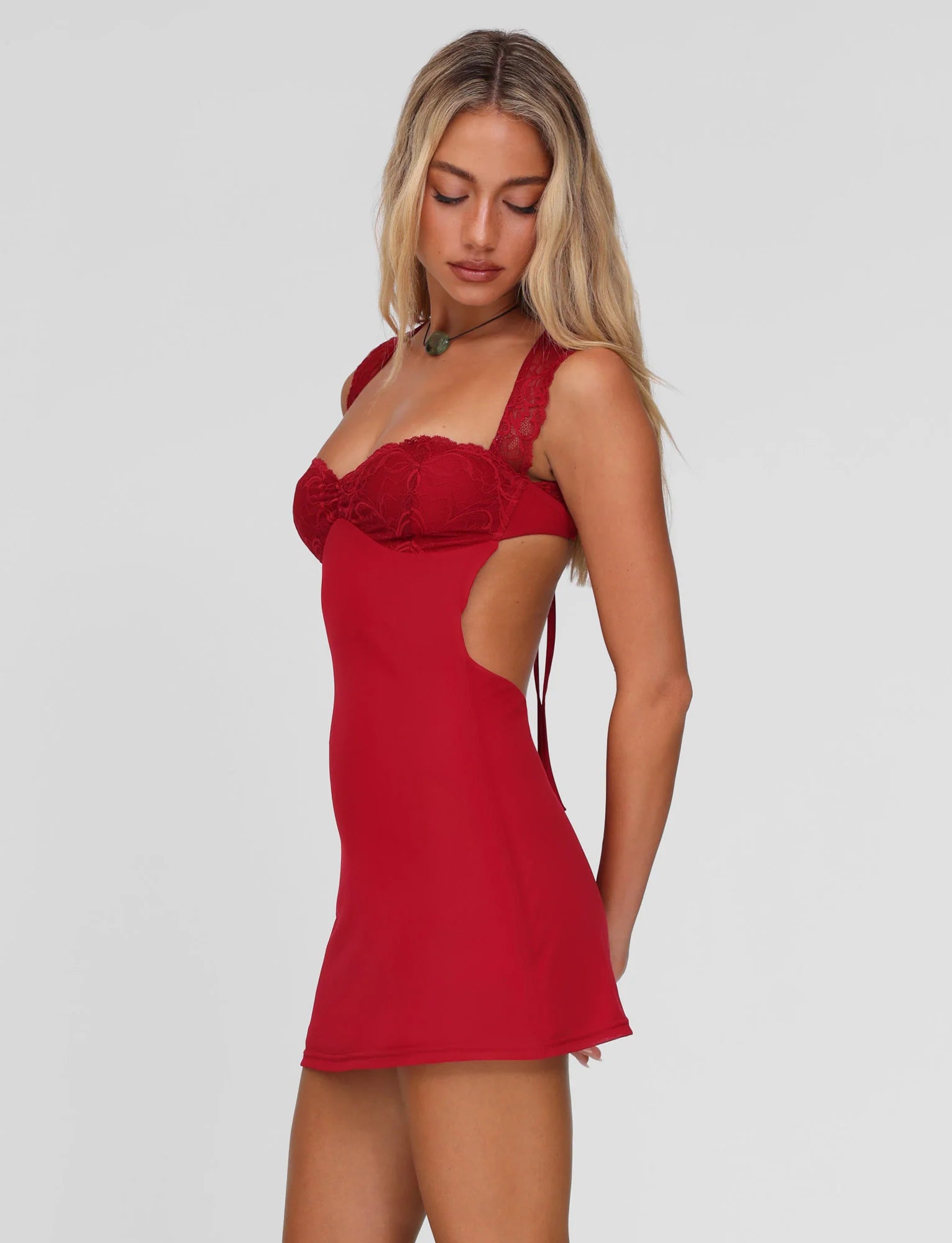 NYOMI MINI DRESS RED RED