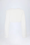 Faux Fur Cropped Bolero in White