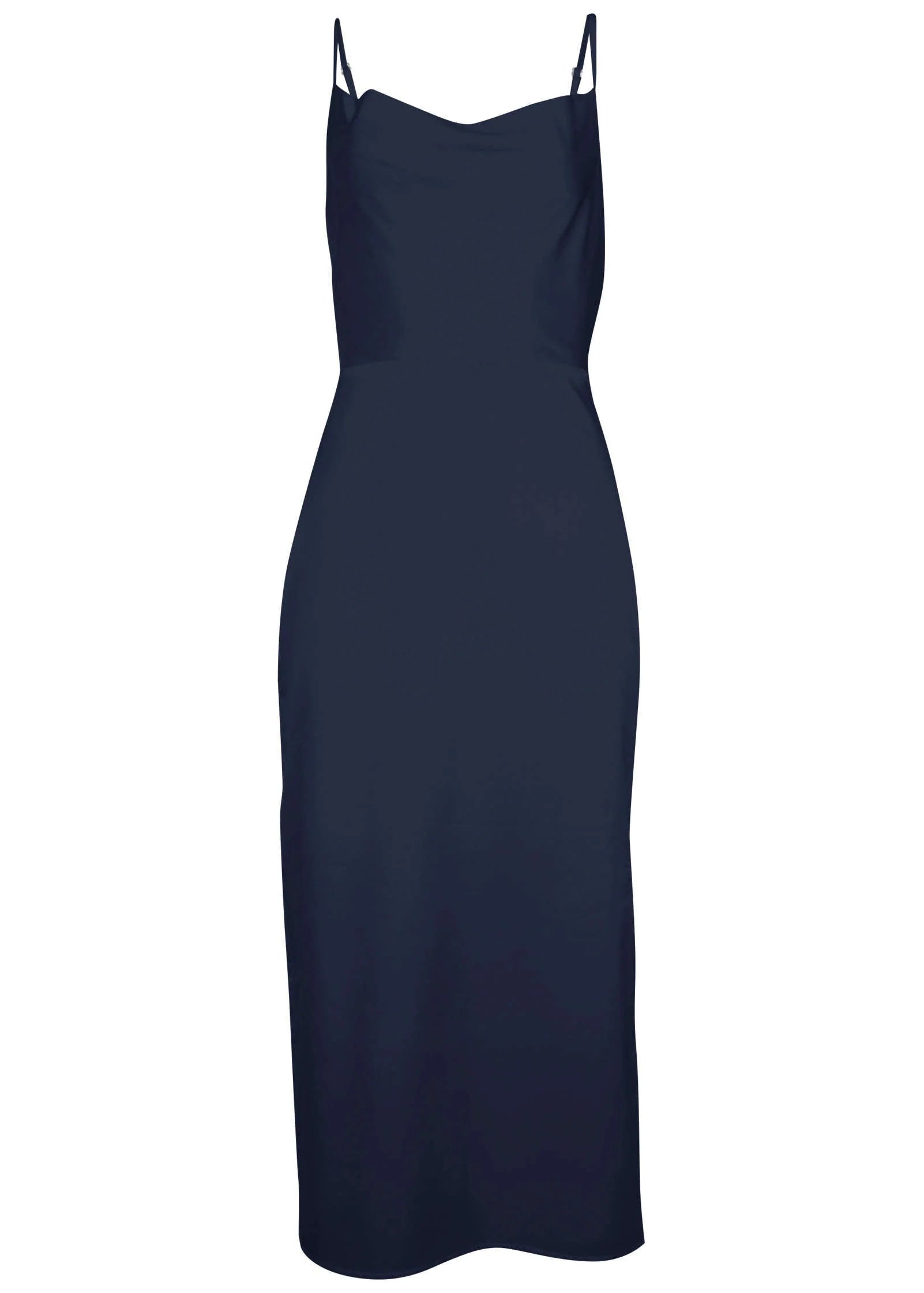 Cowl Neck Slip Dress Navy