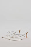Heeled Sandal in White