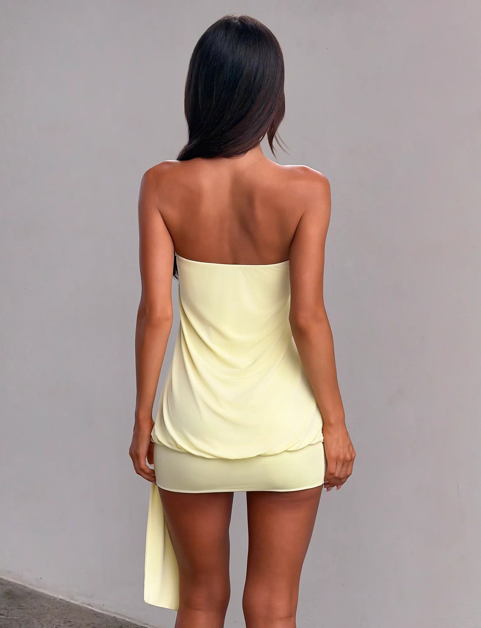 RAVENNA MINI DRESS BUTTER YELLOW