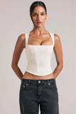 Modal Square Neck Top in Ivory