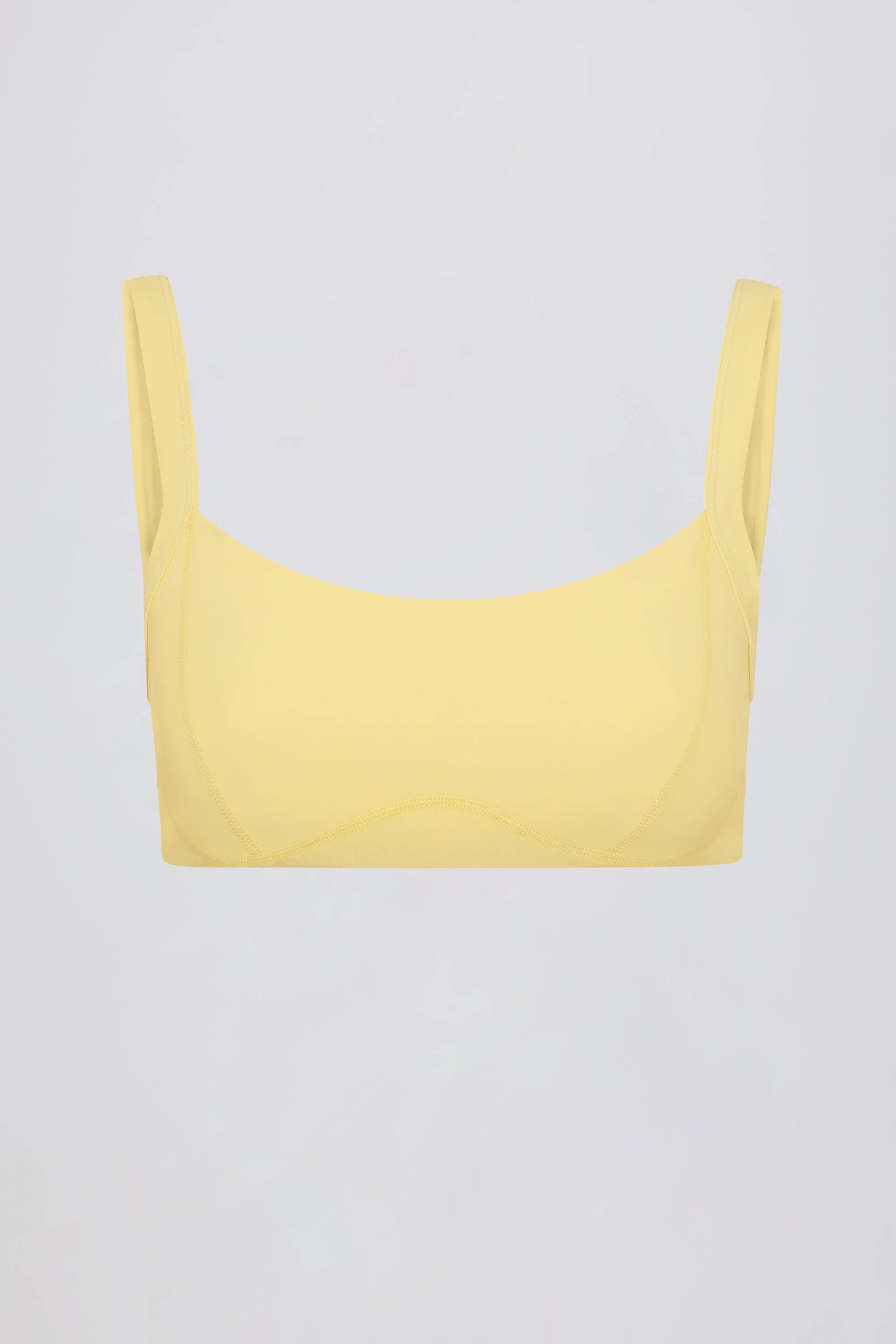 Soft Active Seam Detail Sports Bra in Lemon