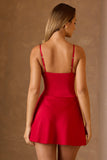 Cut Out A Line Mini Dress in Scarlet Red