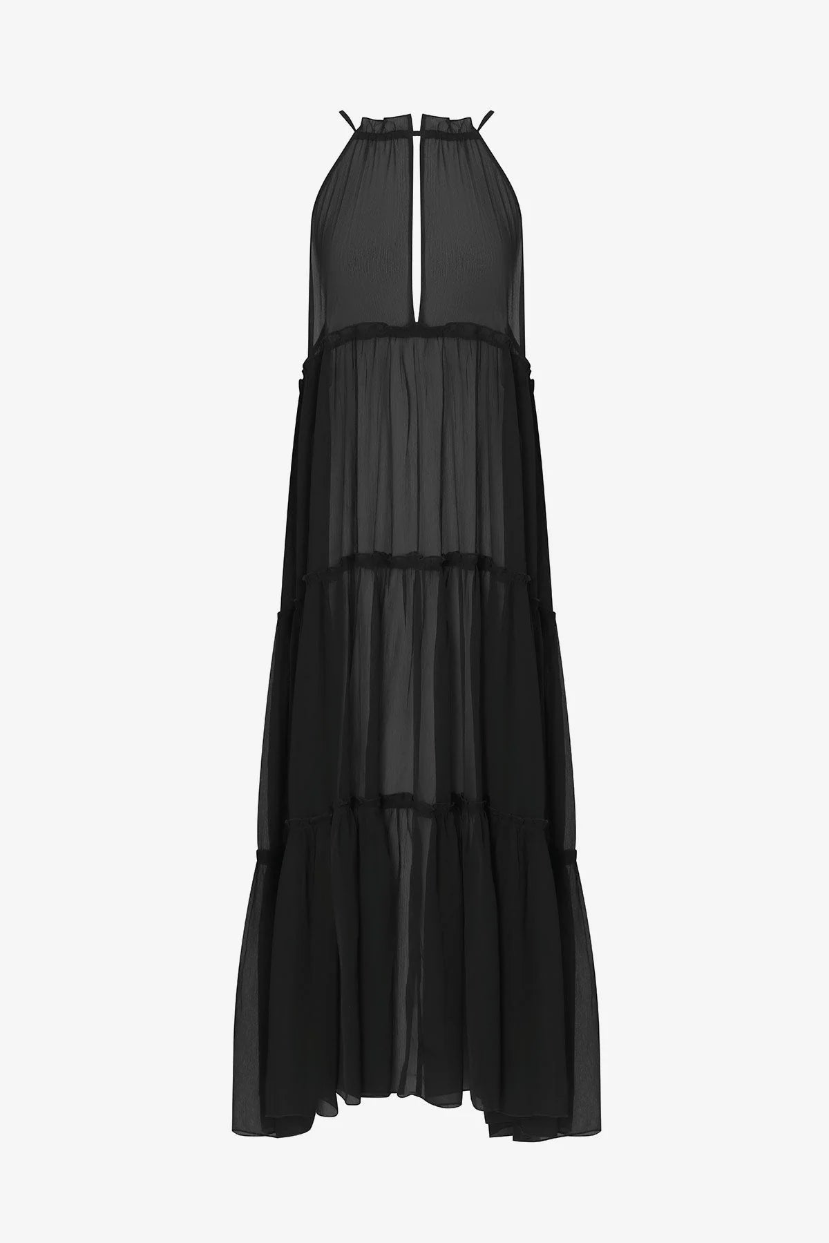 Oceana Dress Black Paradise Chiffon
