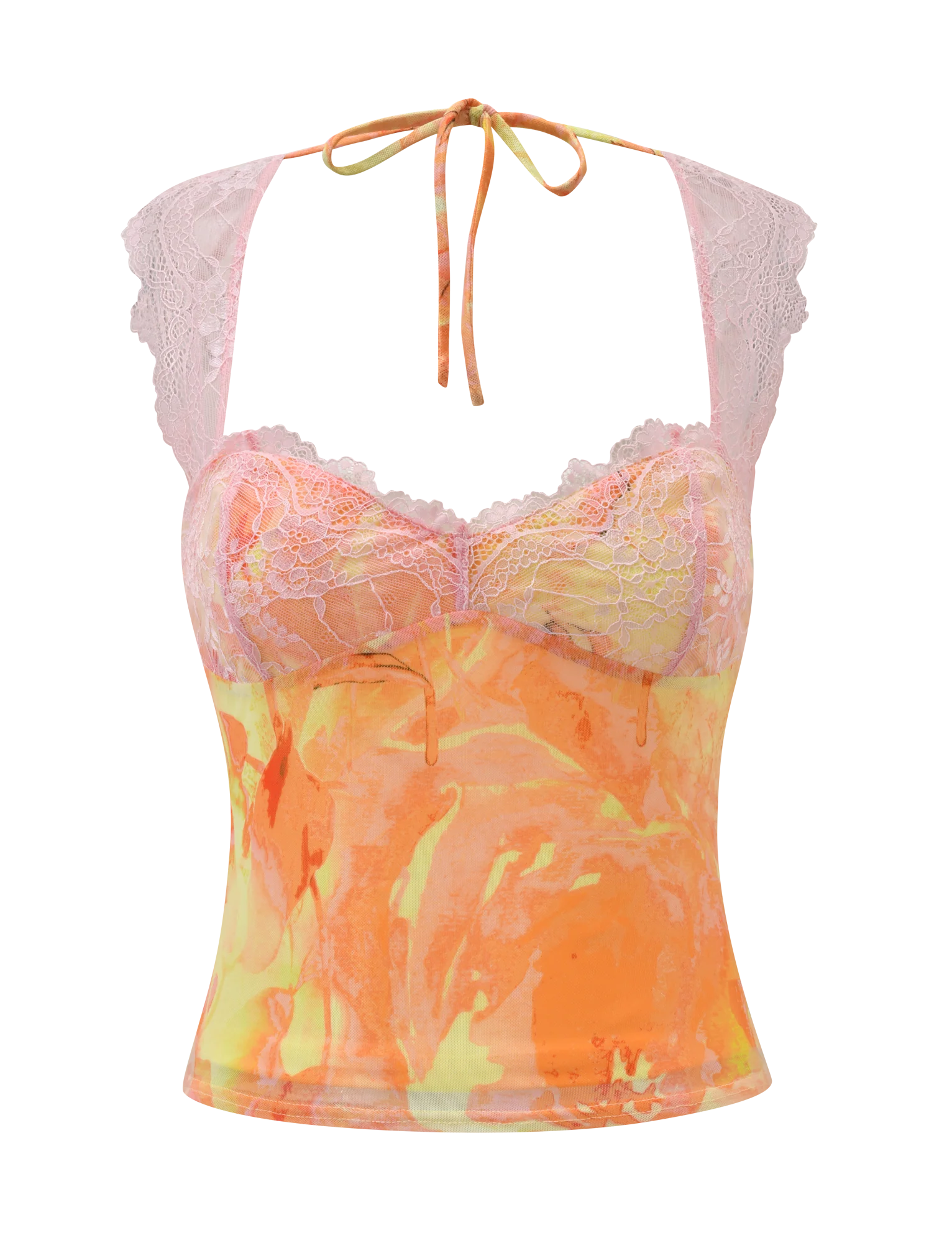 DUNE MESH TOP CREAMSICLE