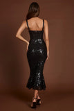 Embellished Peekaboo Corset Midaxi Dress in Black Zebra