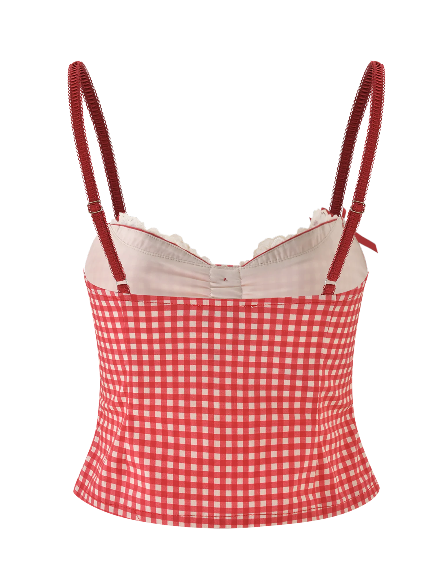 EMMALINE BUSTIER RED GINGHAM