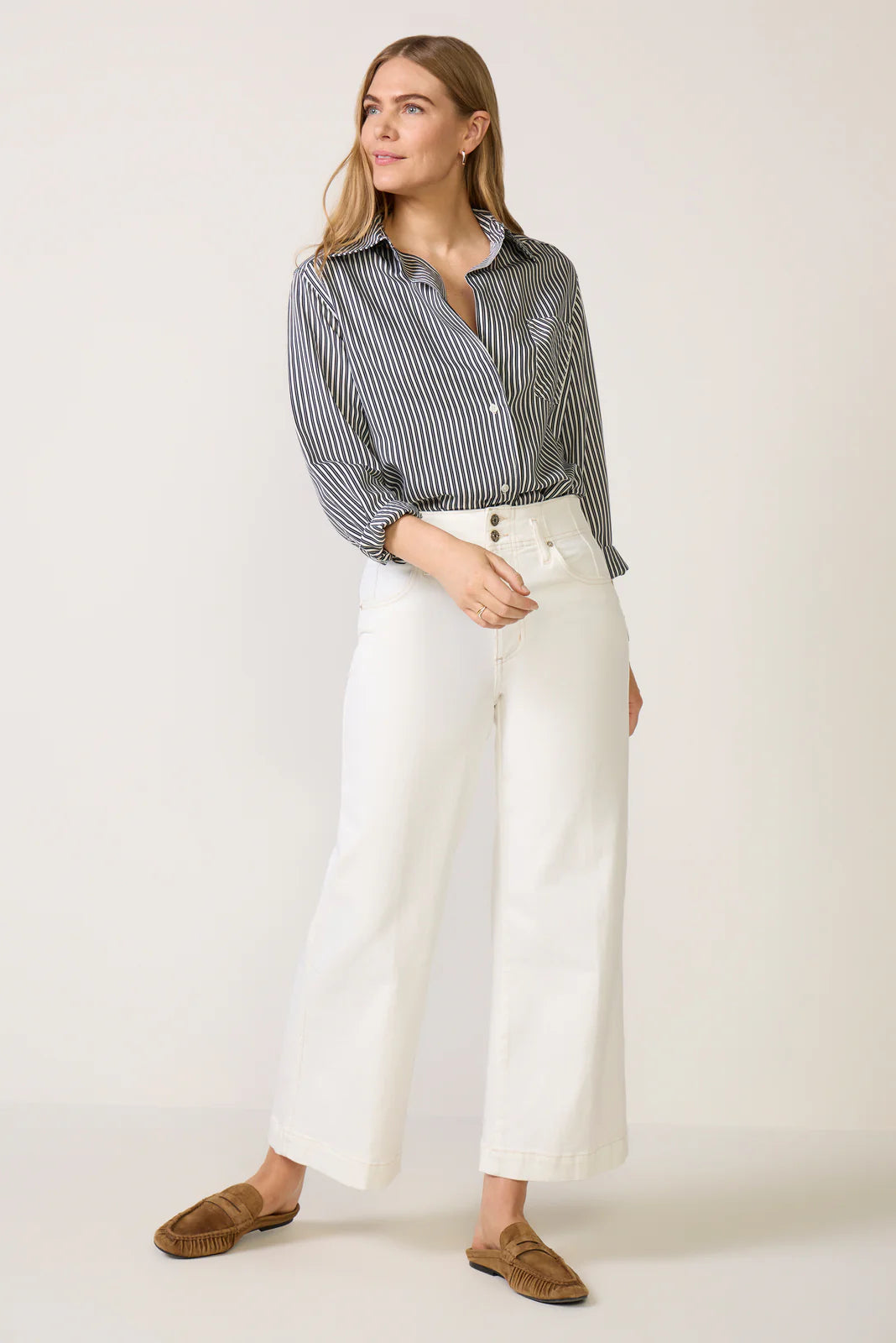 The Seamed Wide Trouser Crop
