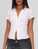 VALERIE SHORT SLEEVE SHIRT WHITE