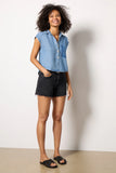 Reworked Denim Short Sleeve Shirt
