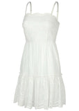 Spaghetti Strap Eyelet Mini White