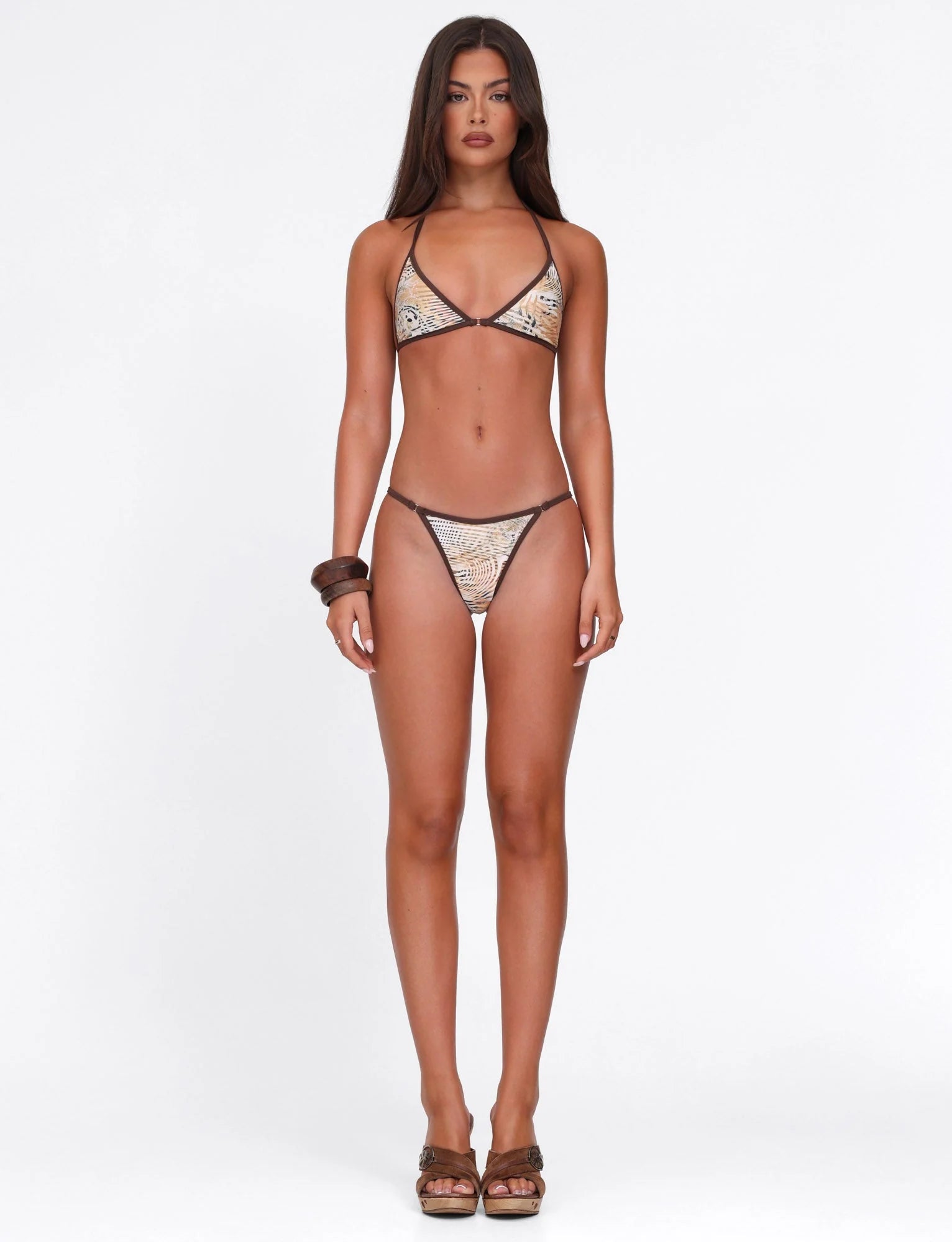 DIANA BIKINI TOP NEUTRAL ANIMAL ANIMAL MARBLE