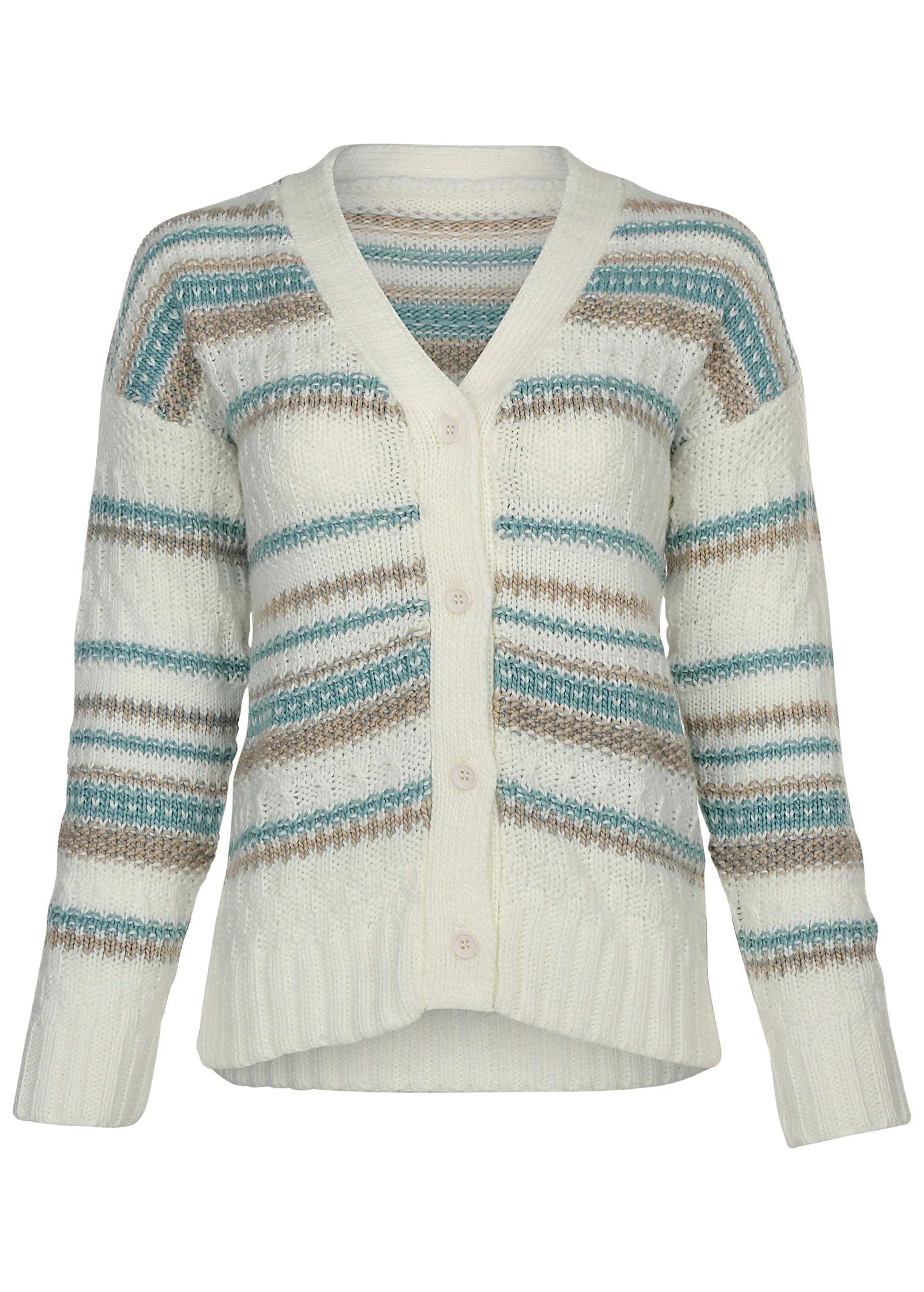 Stripe Cardigan Light Blue Stripes