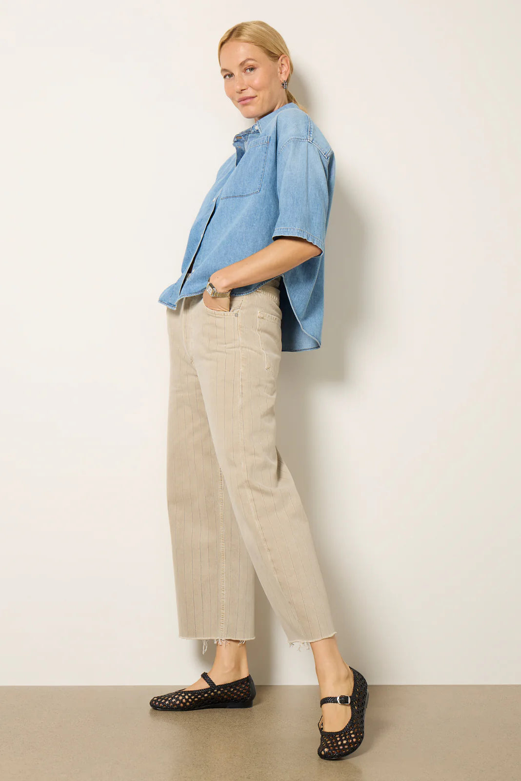Ayla Raw Hem Crop