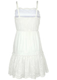 Spaghetti Strap Eyelet Mini White