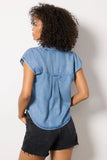 Reworked Denim Short Sleeve Shirt